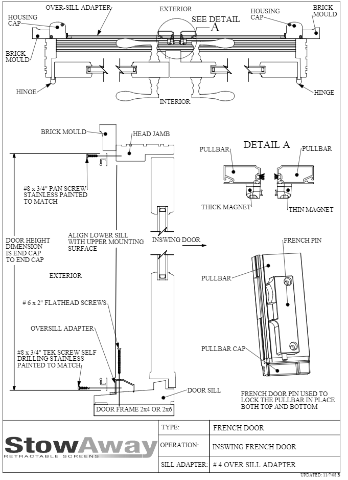 Inswing French Door Over Bottom Sill